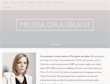 Tablet Screenshot of melissagiragrant.com